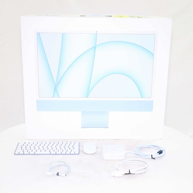 (中古)Apple iMac 24-inch Mid 2021 MGPK3J/A Apple M1 8コアCPU_8コアGPU 8GB  SSD256GB ブルー (12.7 Monterey)(262-ud)｜au PAY マーケット