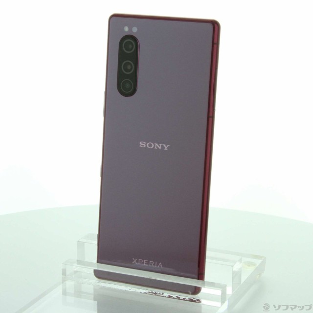 SONY Xperia 5 64GB レッド SOV41 auロック解除SIMフリー(344-ud)-