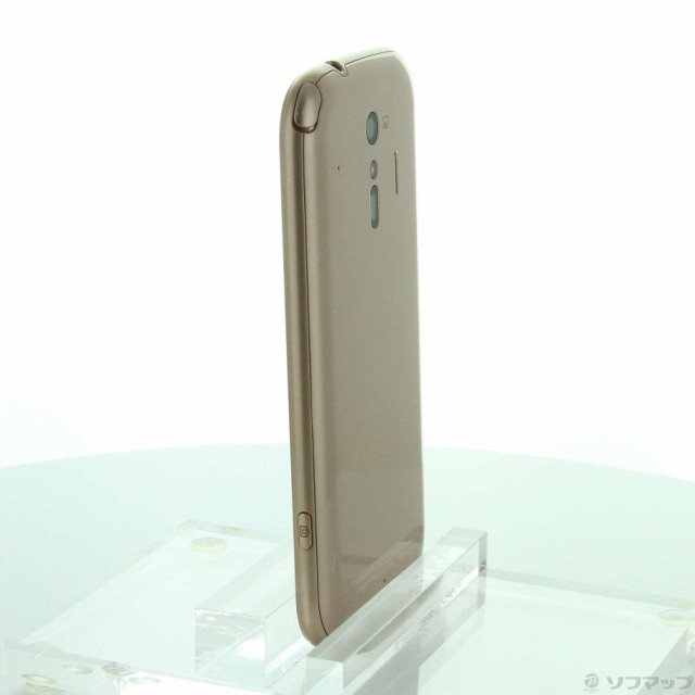 中古)FUJITSU らくらくスマートフォン me 32GB ゴールド F-01L docomo