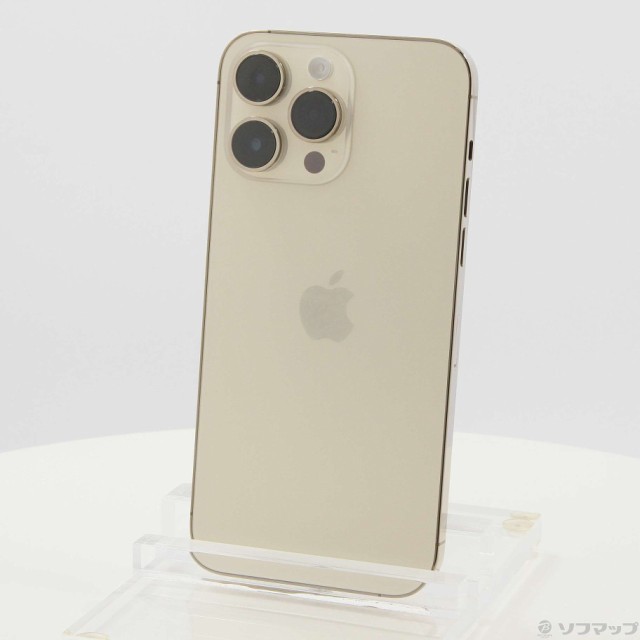 中古)Apple iPhone14 Pro Max 256GB ゴールド MQ9D3J/A SIMフリー(352