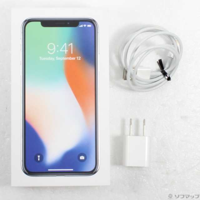 即納得価SIMフリー iPhoneX 64GB シルバー MQAY2J/A ≪softbank版(SIMロック解除済み),判定〇≫ iPhone