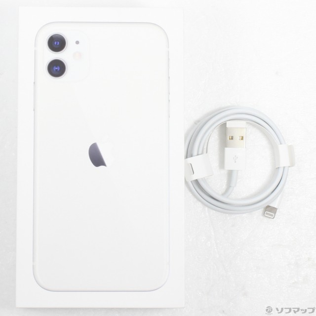 中古)Apple iPhone11 256GB ホワイト MWM82J/A SIMフリー(348-ud)の