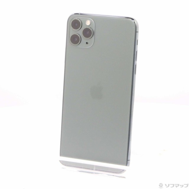 中古)Apple iPhone11 Pro Max 64GB ミッドナイトグリーン MWHH2J/A SIM