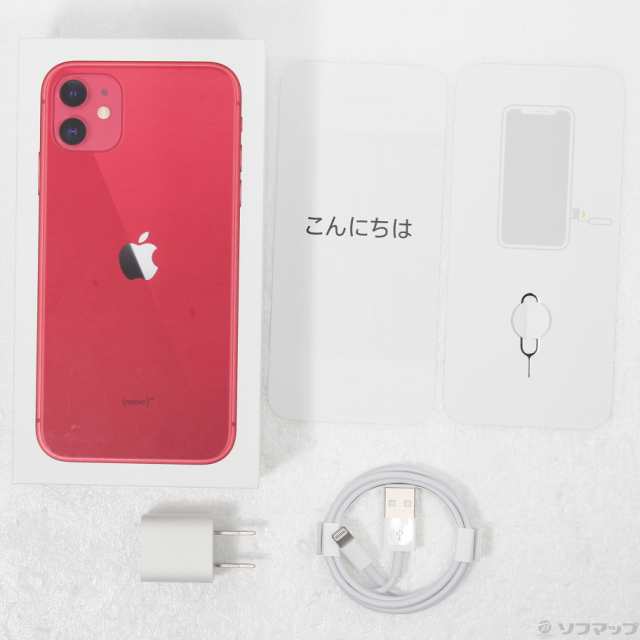 中古)Apple iPhone11 256GB プロダクトレッド MWM92J/A SIMフリー(196 ...