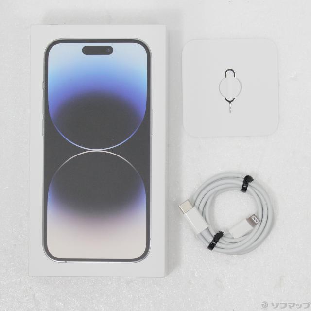 iPhone14 Pro 256GB シルバー ケーブル SIMフリー 箱あり iPhone 14 Pro 256GB - シルバー（SIMフリー）[整備済製品