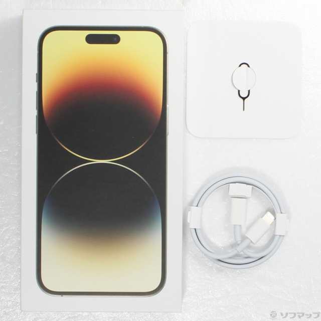 中古)Apple iPhone14 Pro Max 1TB ゴールド MQ9M3J/A SIMフリー(381-ud