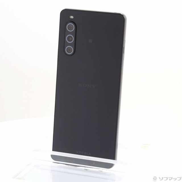 中古)SONY Xperia 10 V 128GB ブラック SOSAY2 SoftBank(258-ud)の通販