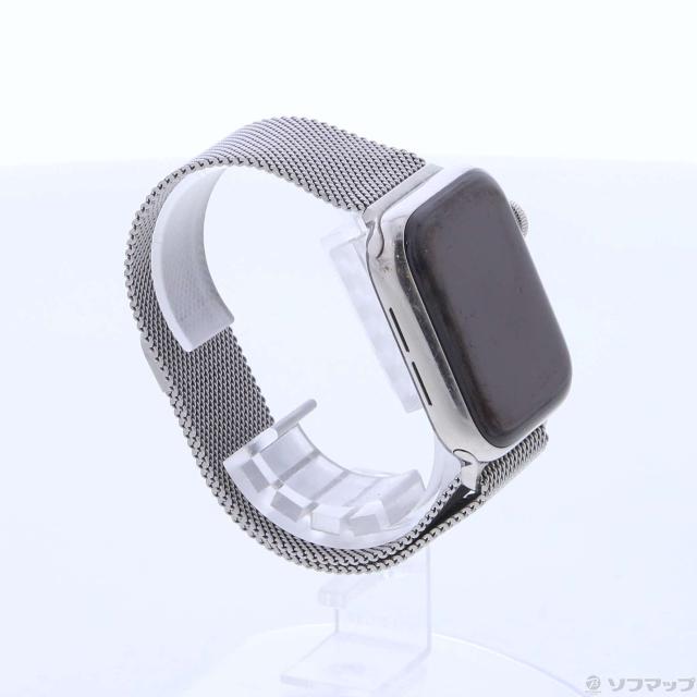 (中古)Apple Apple Watch Series 4 GPS + Cellular 40mm ステンレススチールケース ミラネーゼループ(368-ud)_3