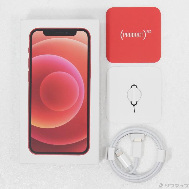 中古)Apple iPhone12 mini 64GB プロダクトレッド NGAE3J/A SIM