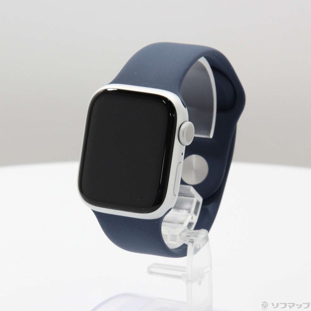 (中古)Apple (展示品) Apple Watch Series 9 GPS 41mm シルバーアルミニウムケース ストームブルースポーツバンド(344-ud)の通販はスマートウォッチ