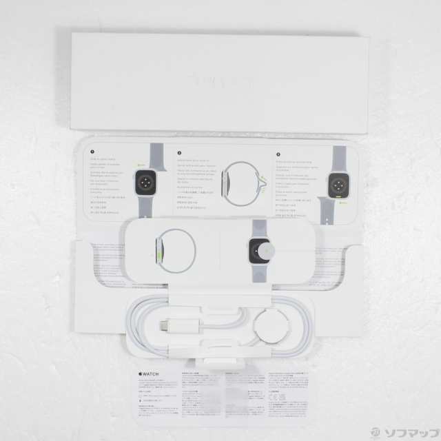 (中古)Apple (展示品) Apple Watch Series 9 GPS 41mm シルバーアルミニウムケース ストームブルースポーツバンド(344-ud)の通販は
