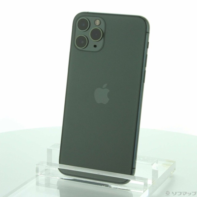 (中古)Apple iPhone11 Pro 256GB ミッドナイトグリーン MWCC2J/A SIMフリー(269-ud)