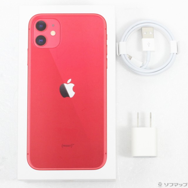 Apple iPhone11 64GB プロダクトレッド MWLV2J/A SIMフリー(368-ud) 携帯電話本体