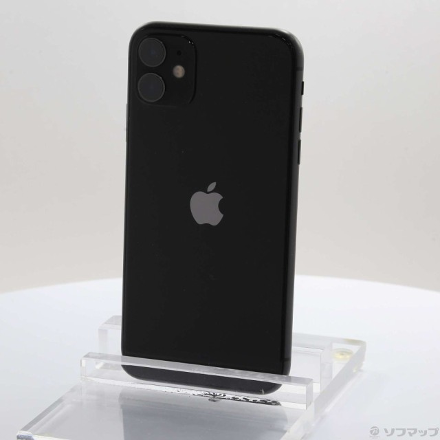 中古)Apple iPhone11 128GB ブラック MWM02J/A SIMフリー(344-ud)の