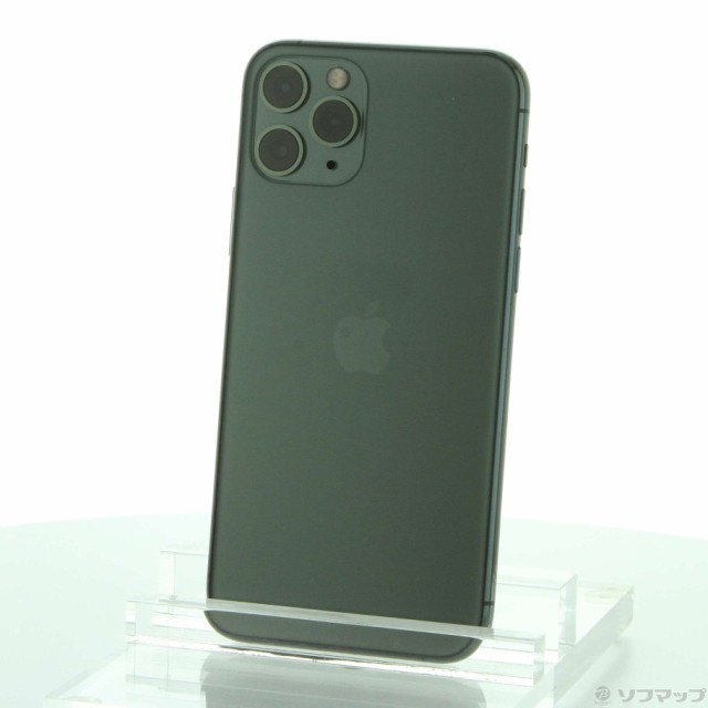 (中古)Apple iPhone11 Pro 256GB ミッドナイトグリーン MWCC2J/A SIMフリー(371-ud)