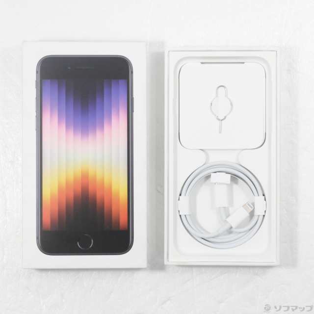 中古)Apple iPhone SE 第3世代 64GB ミッドナイト MMYC3J/A SIMフリー