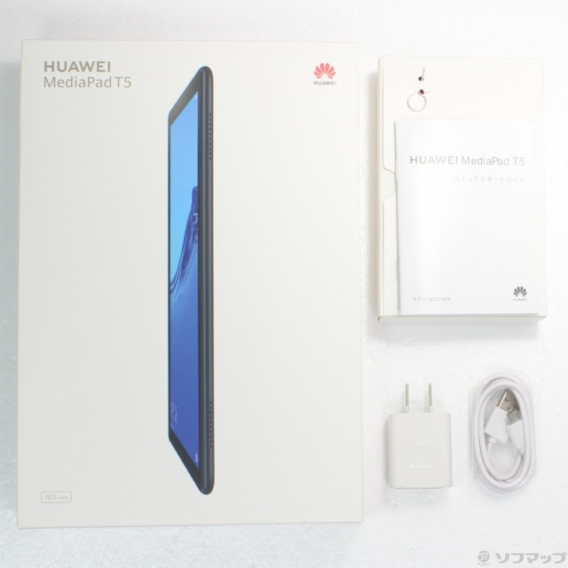 中古)HUAWEI MediaPad T5 32GB ブラック AGS2-W09 Wi-Fi(352-ud)の通販 ...