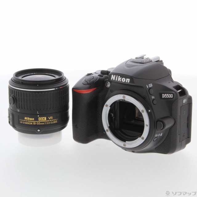 中古)Nikon NIKON D5500 18-55 VRII レンズキット ブラック(198-ud)の