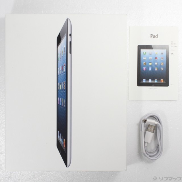 中古)Apple iPad 第4世代 128GB ブラック ME392J/A Wi-Fi(276-ud)の