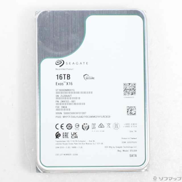 (中古)Seagate Exos X16 ST16000NM001G(344-ud)