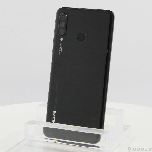 中古)HUAWEI HUAWEI P30 lite 64GB ミッドナイトブラック MAR-LX2J SIM