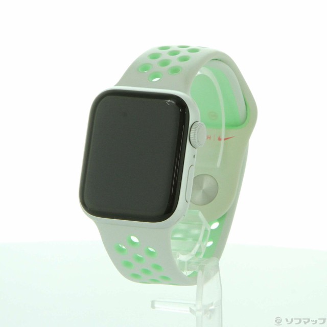 (中古)Apple Apple Watch Series 6 GPS 40mm シルバーアルミニウムケース スプルースオーラ/ベイパーグリーンNikeスポーツバンド(269-ud)