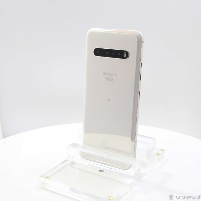 中古)LG LG V60 ThinQ 5G 128GB クラッシーホワイト L-51A docomoロック解除SIMフリー(368-ud) 携帯電話本体