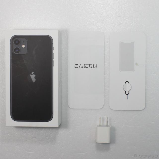 中古)Apple iPhone11 64GB ブラック MWLT2J/A SIMフリー(344-ud)の通販 