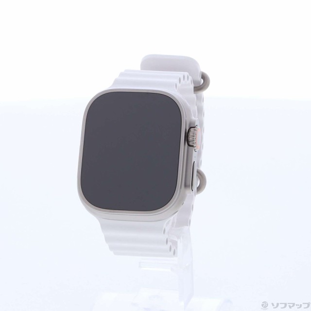 (中古)Apple Apple Watch Ultra 2 GPS + Cellular 49mm チタニウムケース ホワイトオーシャンバンド(258-ud)