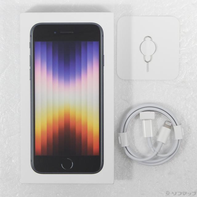 中古)Apple iPhone SE 第3世代 64GB ミッドナイト MMYC3J/A SIMフリー 