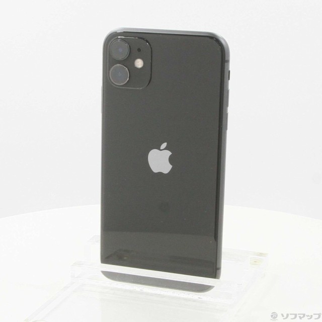 (中古)Apple iPhone11 128GB ブラック MWM02J/A SIMフリー(297-ud)の通販は