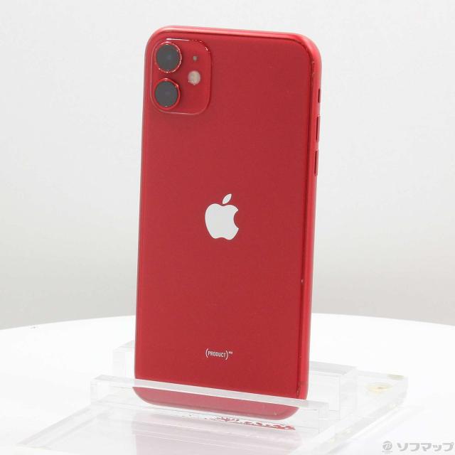 (中古)Apple iPhone11 64GB プロダクトレッド MWLV2J/A SIMフリー(344-ud)の通販は