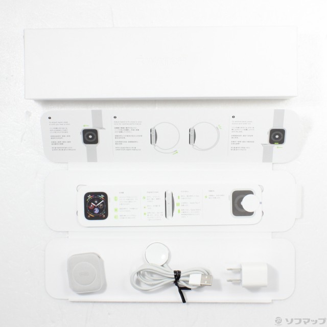 (中古)Apple Apple Watch Series 4 GPS + Cellular 44mm ステンレススチールケース ミラネーゼループ(258-ud)