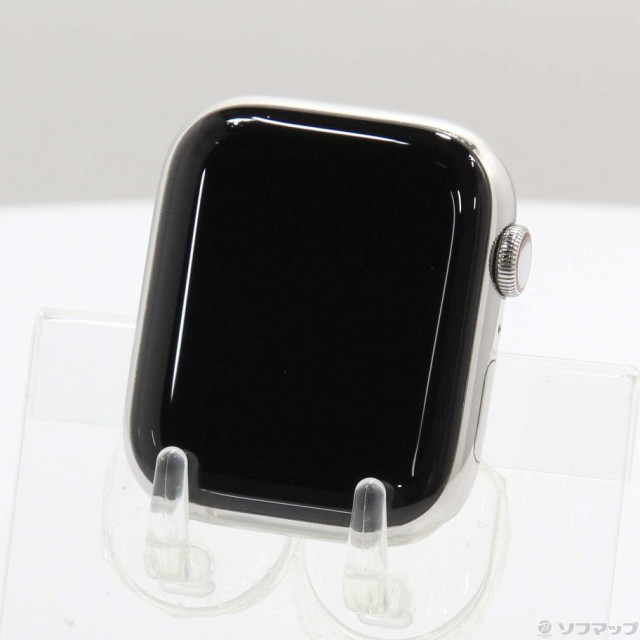 (中古)Apple Apple Watch Series 7 GPS + Cellular 45mm シルバーステンレススチールケース バンド無し(368-ud)