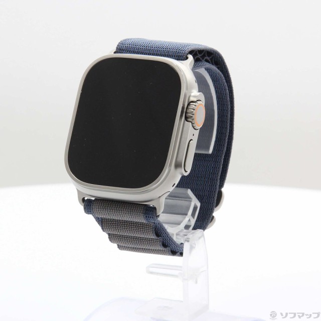 (中古)Apple Apple Watch Ultra 2 GPS + Cellular 49mm チタニウムケース ブルーアルパインループ(262-ud)の通販は