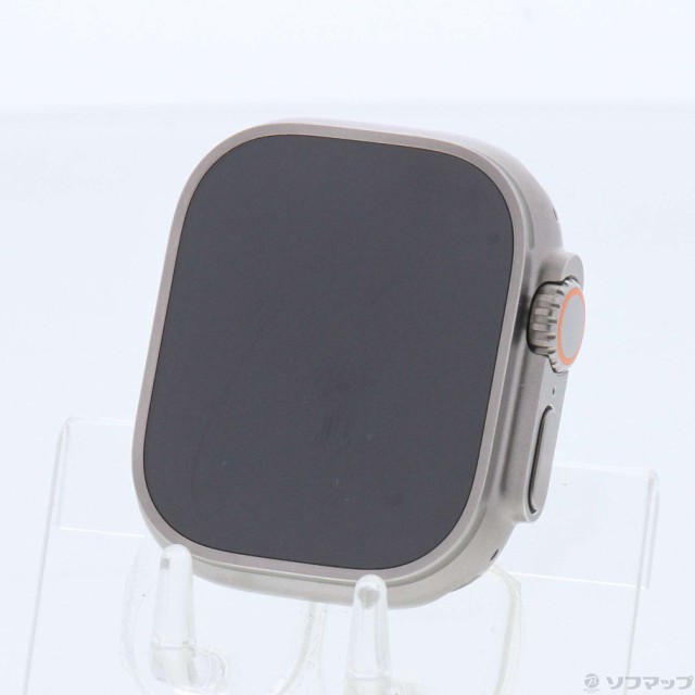 (中古)Apple (展示品) Apple Watch Ultra GPS + Cellular 49mm チタニウムケース バンド無し(305-ud)