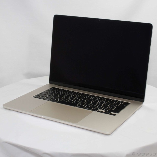 (中古)(展示品) MacBook Air 15.3-inch Mid 2023 MQKU3J/A M2 8コアCPU_10コアGPU 8GB SSD256GB スターライト (13.6 Ventura)(349-ud)