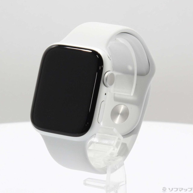 (中古)Apple Apple Watch Series 8 GPS 45mm シルバーアルミニウムケース ホワイトスポーツバンド(377-ud)