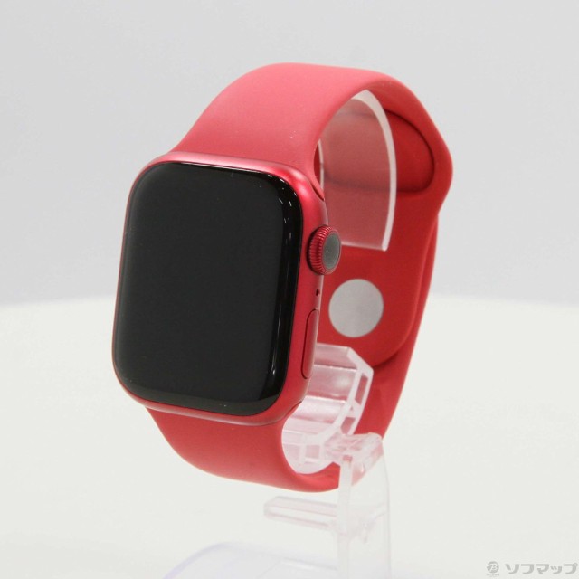 (中古)Apple Apple Watch Series 9 GPS 41mm (PRODUCT)REDアルミニウムケース (PRODUCT)REDスポーツバンド(348-ud)