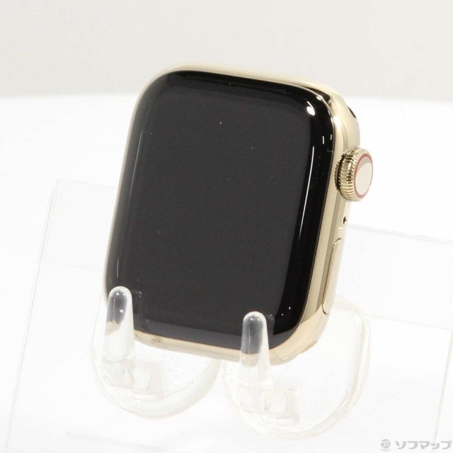 (中古)Apple Apple Watch Series 8 GPS + Cellular 41mm ゴールドステンレススチールケース バンド無し(198-ud)