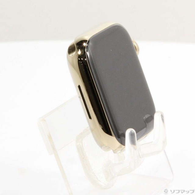 (中古)Apple Apple Watch Series 8 GPS + Cellular 41mm ゴールドステンレススチールケース バンド無し(198-ud)