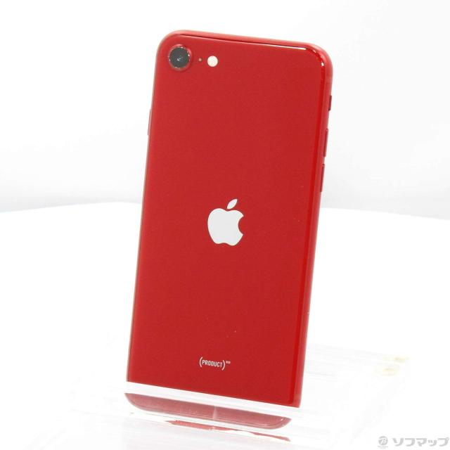 中古)Apple iPhone SE 第3世代 64GB プロダクトレッド MMYE3J/A SIM 