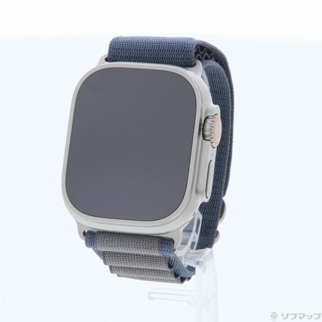 (中古)Apple Apple Watch Ultra 2 GPS + Cellular 49mm チタニウムケース ブルーアルパインループ(348-ud)