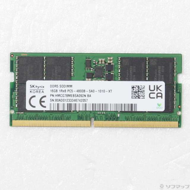 (中古)262P PC5-38400 DDR5-4800 16GB(344-ud)