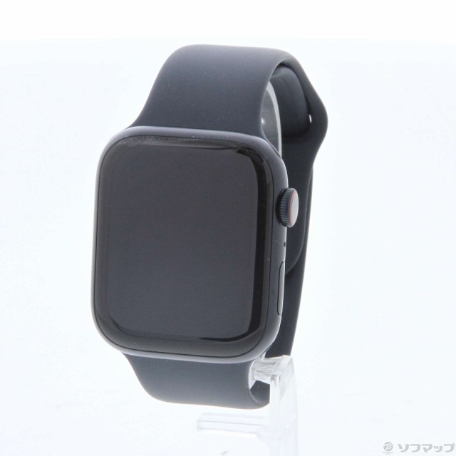 (中古)Apple Apple Watch Series 9 GPS + Cellular 45mm ミッドナイトアルミニウムケース ミッドナイトスポーツバンド(305-ud)