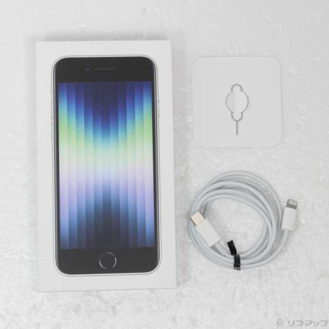 中古)Apple iPhone SE 第3世代 64GB スターライト MMYD3J/A SIMフリー(344-ud)