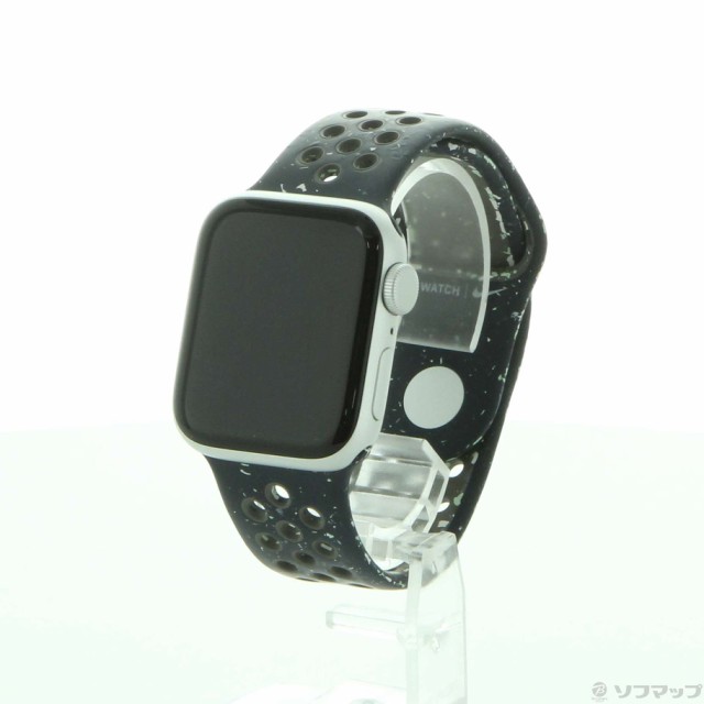 (中古)Apple Apple Watch SE 第2世代 GPS 40mm シルバーアルミニウムケース ミッドナイトスカイNikeスポーツバンド(295-ud)