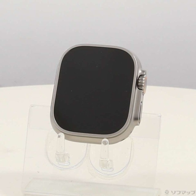 (中古)Apple (展示品) Apple Watch Ultra GPS + Cellular 49mm チタニウムケース バンド無し DEMO品(348-ud)