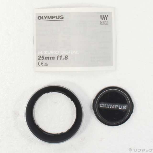 (中古)OLYMPUS M.ZUIKO DIGITAL 25mm F1.8 (レンズ/シルバー) (μ4/3)(262-ud)