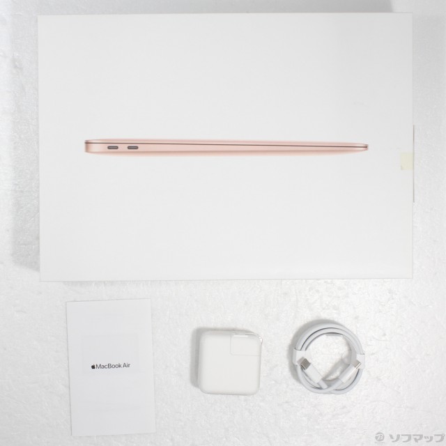 (中古)Apple MacBook Air 13.3-inch Late 2020 MGND3J/A Apple M1 8コアCPU_7コアGPU 16GB SSD256GB ゴールド (12.6 Monterey)(377-ud)